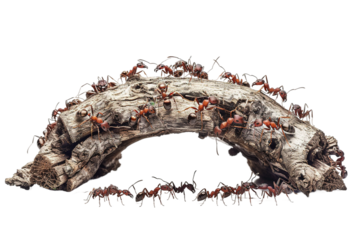 Ant Community Isolated on Transparent Background