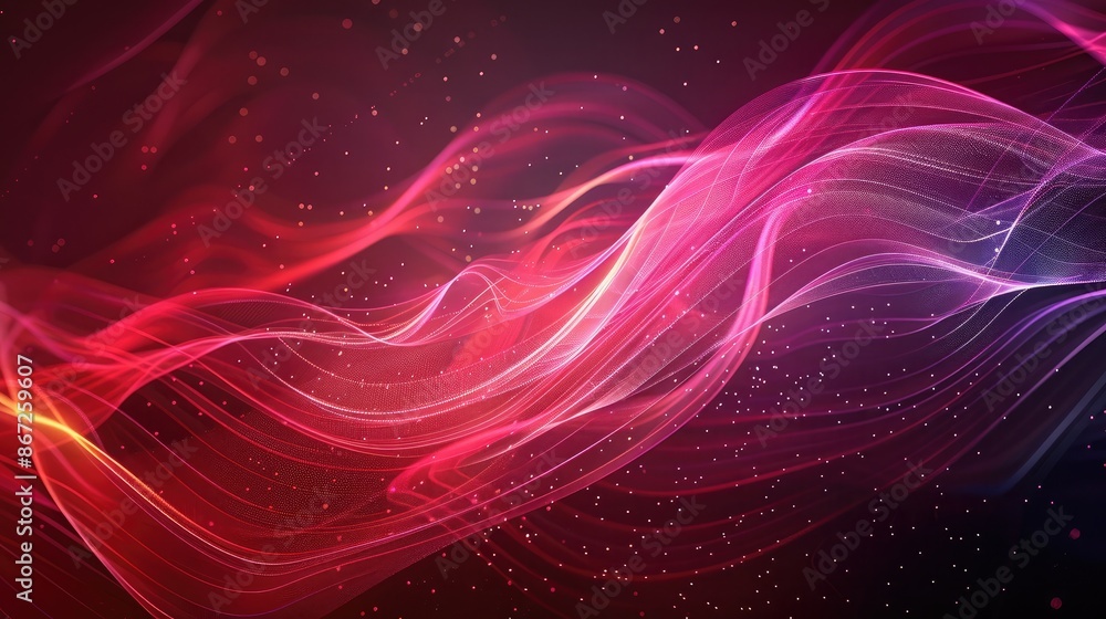 Poster abstract background with flowing lines and light effects, symbolizing innovation.
