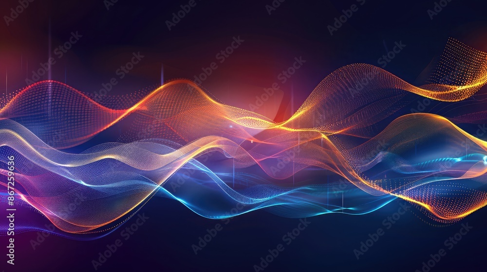 Aufkleber abstract background with flowing lines and light effects, symbolizing innovation.