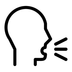 speaking icon sign, talking icon, voice, audio icon sign