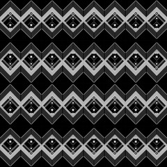 black and white seamless pattern, black and white Thai pattern