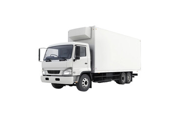 Package Delivery Truck Isolated on Transparent Background