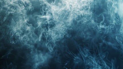 Obraz premium White smoke isolated on black background