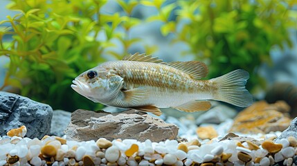 Image of swimming bass