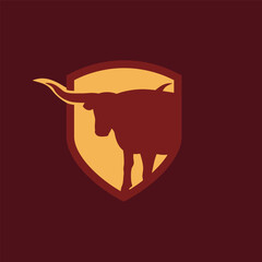 Cow  logo vector graphic illustration on background