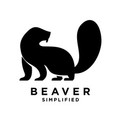 Beaver Logo icon design illustration template