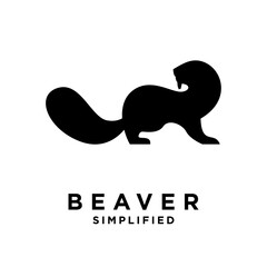 Obraz premium Beaver Logo icon design illustration template