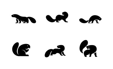 Beaver Logo icon design illustration template