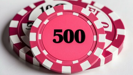 Fototapeta premium create an image of a single pink dollar poker chip background