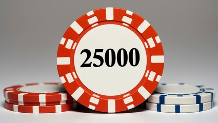Fototapeta premium create an image of a single orange dollar poker c background