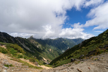 Fototapeta premium 夏空の針ノ木岳