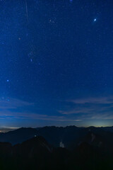 Naklejka premium 針ノ木岳の夜空