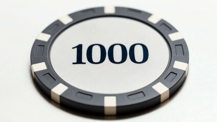 Fototapeta premium create an image of a single grey dollar poker chip background