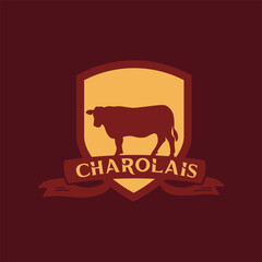 Cow  logo vector graphic illustration on background