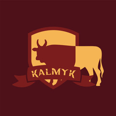 Cow  logo vector graphic illustration on background
