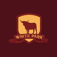 Cow  logo vector graphic illustration on background