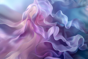 Abstract background with soft pastel colors and flowing shapes, creating an ethereal atmosphere.
