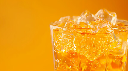 Orange soda close-up