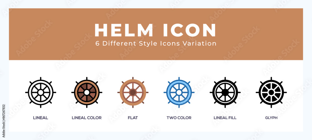 Poster helm set of vector icon. for web. and mobile app