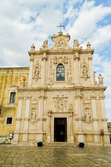 Mesagne, chiese e dettagli dell'architettura religiosa  barocca, Brindisi, Puglia. Italia