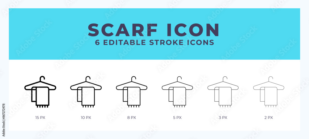 Poster scarf stroke icon for web. mobile apps and ui.