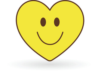 smiley face with heart