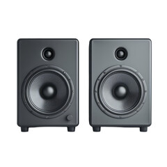 Fototapeta premium Studio Monitors for Music Production isolated on transparent background.