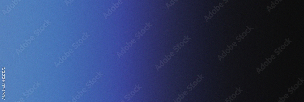Poster blue to black gradient abstract background with noise effect, grainy texture for retro design
