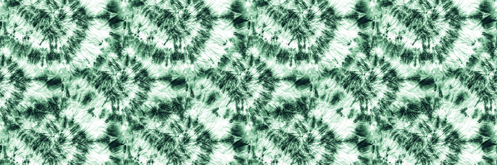 White Dye. Hippy Pattern. Sage Tie. Psychedelic
