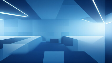 background with lights and squares