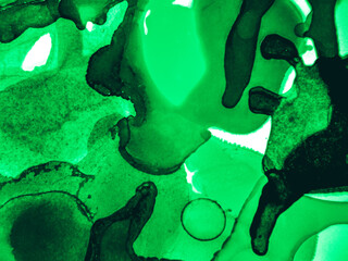 Art Invite. Fashion Ink Texture. Lime Grunge Acrylic Background.