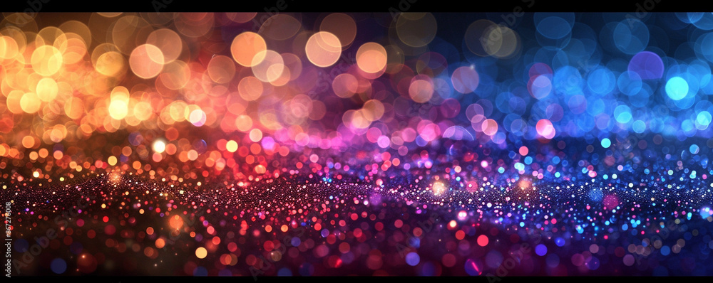 Poster abstract multicolored background with glitter