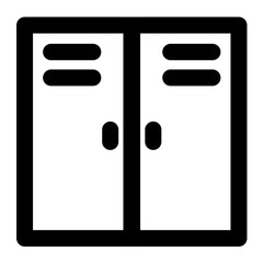 locker icon line style