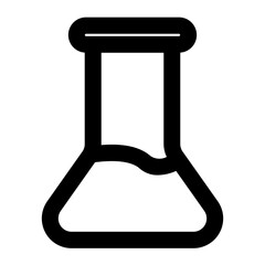 test tube icon line style