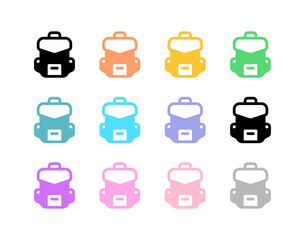Editable backpack, bag, rucksack vector icon. . School, travel, hiking, backpacking. Part of a big icon set family. Perfect for web and app interfaces, presentations, infographics, etc