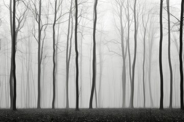 Foggy Forest Material Structure Background - Generative AI