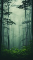 Obraz premium Foggy Forest Material Structure Background - Generative AI