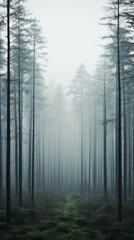 Fototapeta premium Foggy Forest Material Structure Background - Generative AI