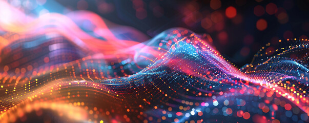 background in abstract wave technology. relationship architecture. Business and big data visualization