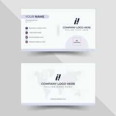 Creative Business card for company and personal use, Double-sided creative corporate business card template, Vector illustration, Modern horizontal simple clean visiting card with vector design.