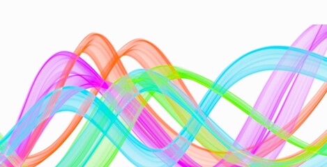 abstract colorful flowing wave futuristic lines isolated on white background