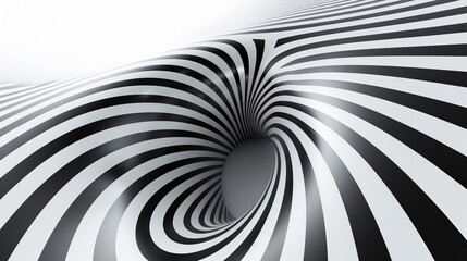 Naklejka premium Black And White Striped Tunnel