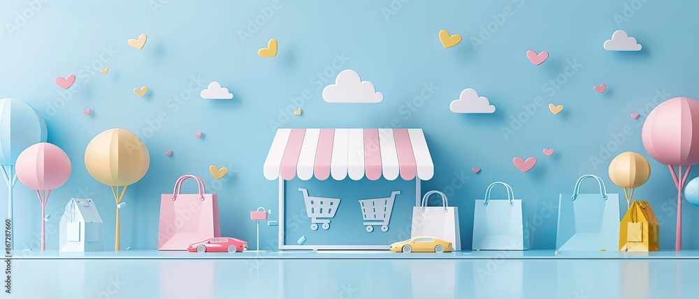 Wall mural engaging e-commerce email campaigns with data-driven insights and sleek design elements, high resolu