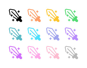 Editable RPG, role-playing, game, sword vector icon. Video game, game elements. Part of a big icon set family. Perfect for web and app interfaces, presentations, infographics, etc