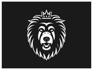 Detailed Black and White Line Art Illustration of a Dog's Face. Intricate and Realistic Canine Portrait Capturing the Essence of Animal Features with Hand-Drawn Precision for Artistic and Monochrome P