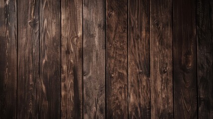 Obraz premium Grunge dark wood panels, brown textured background, vintage-style wallpaper, aged and rustic feel