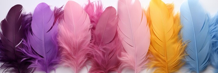 Obraz premium Feathers Material Structure Background - Generative AI