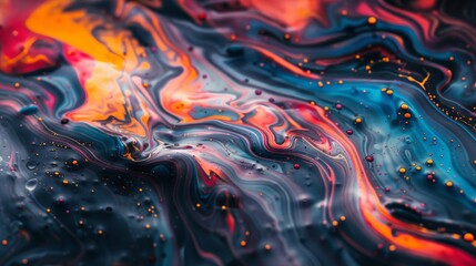 Obraz premium Abstract Swirling Colors in a Fluid Art Creation