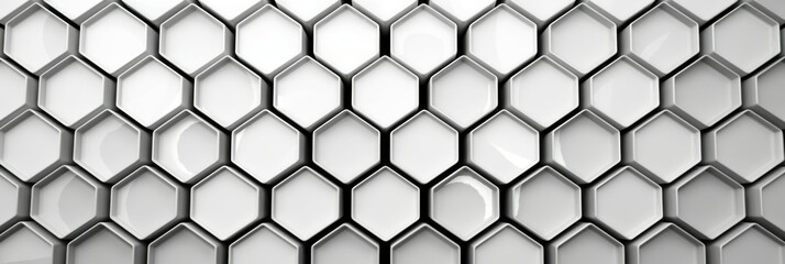 Fototapeta premium Hexagonal Patterns Material Structure Background - Generative AI