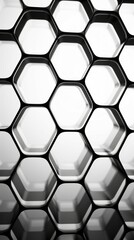 Obraz premium Hexagonal Patterns Material Structure Background - Generative AI